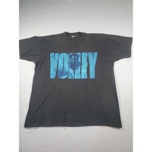 Vintage XL T-shirt Single Stitch Volley Ball Made In USA 90s On Fruit Of Loom